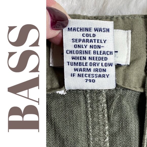 BASS VINTAGE Y2K CORDUROY CARGO MINI SKIRT SAGE OLIVE GREEN GRUNGE PREPPY SIZE 8 - Picture 5 of 7